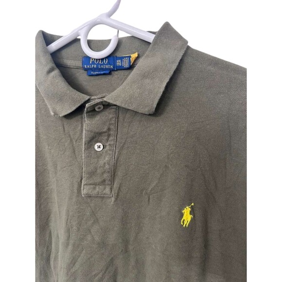 Polo Ralph Lauren Iconic Mesh Polo Shirt Mens XXL Olive Green Short Sleeves - Picture 2 of 7